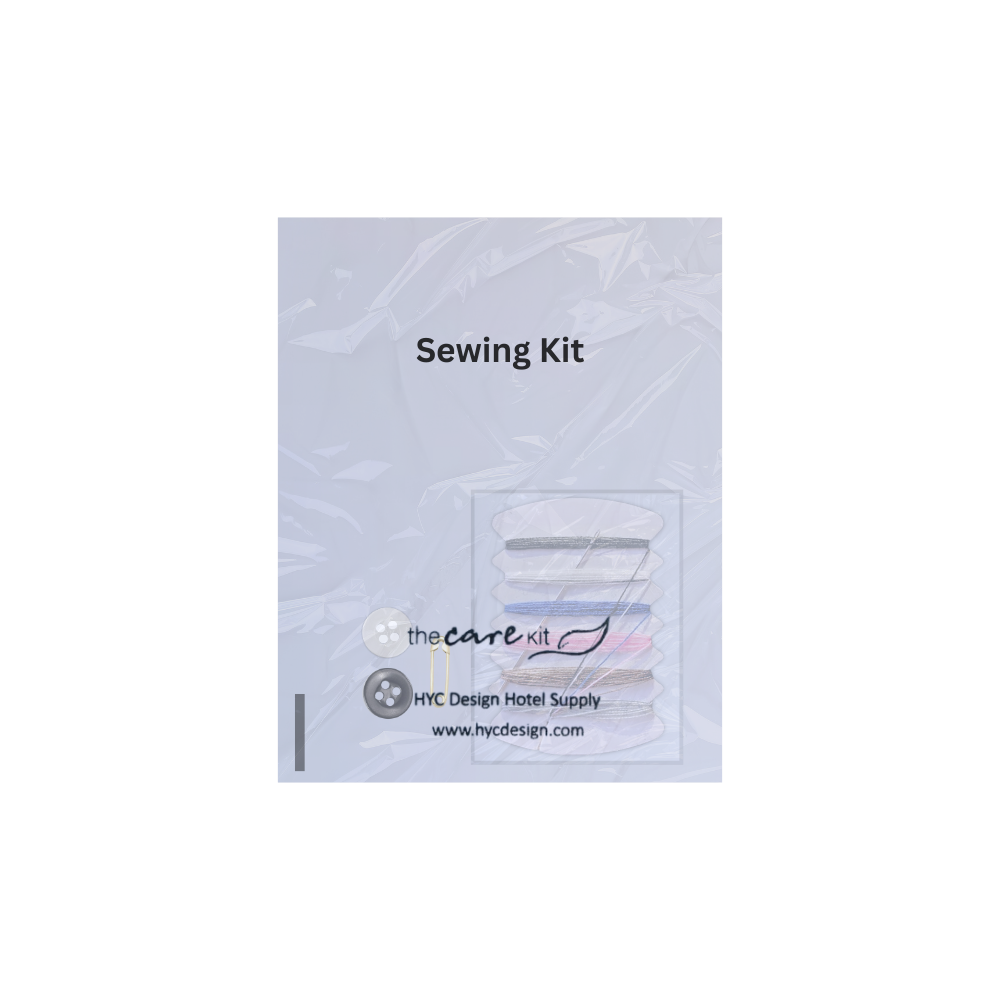 Individually wrapped sewing kit items for easy use