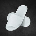 White closed toe slippers for cozy indoor wear