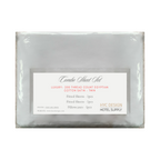 Silky 200-thread-count satin cotton blend sheet set with a smooth finish and deep-pocket fitted sheet.
