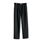 Men’s professional dress pants crafted from a wool blend with a clean flat front silhouette