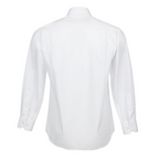 Men’s white tailored dress shirt designed for business and formal wear
