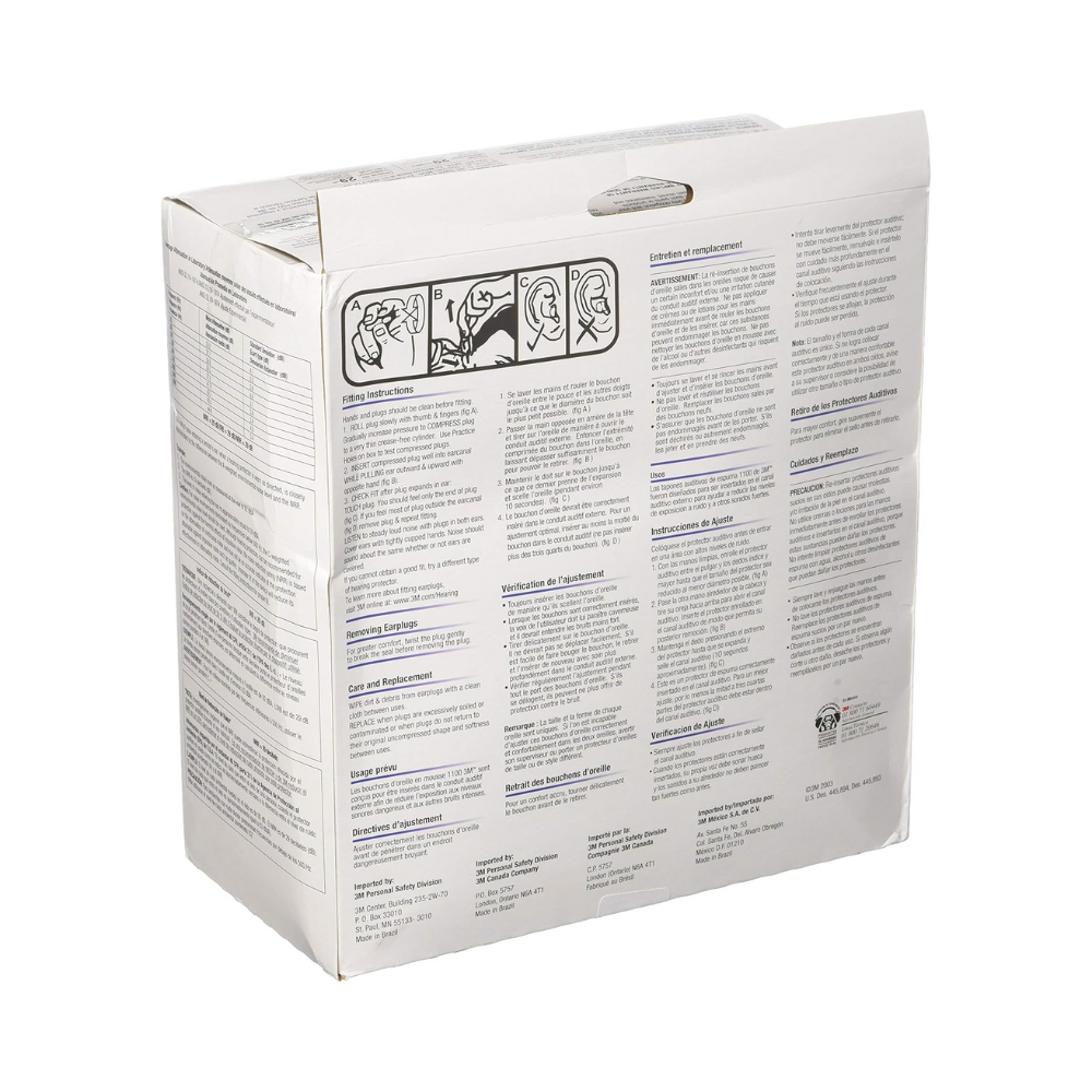 NRR 29 foam earplugs for hearing protection in loud environments