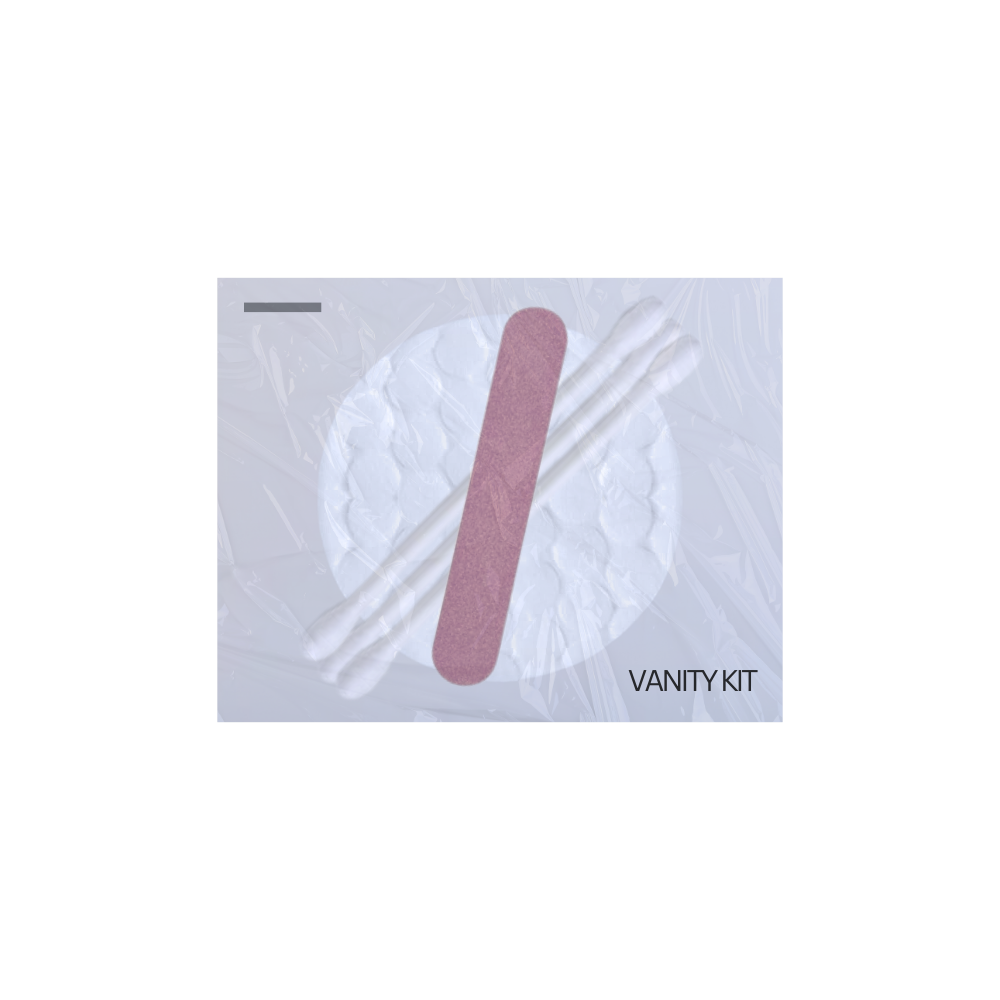 Personal care vanity kit with neatly packaged essentials