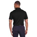 Plain black unisex polo shirt designed for hotel and catering uniforms with a polished, professional appearance
