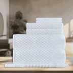 Towel Set 7 Pc Square pattern cotton towels combining softness and strength