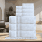 Soft cotton towels crafted for comfort and performance with fast-drying construction