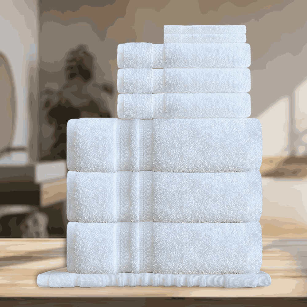 Soft cotton towels crafted for comfort and performance with fast-drying construction