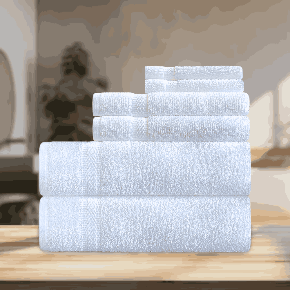 Highly absorbent bath towels with a soft and plush feel