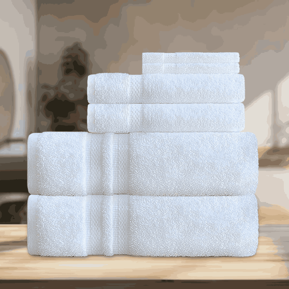 Soft, absorbent hotel towels, featuring a sophisticated look and practical quick-dry