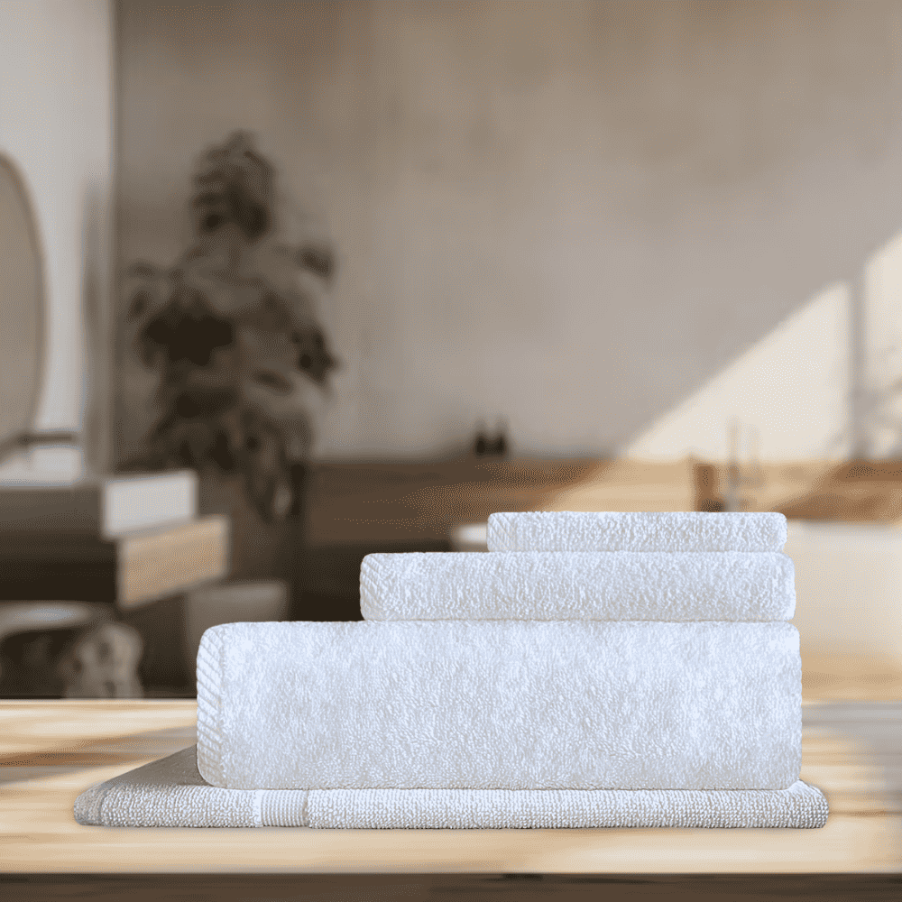 4 Pc towel set Highly absorbent spa towels with a plush and durable feel