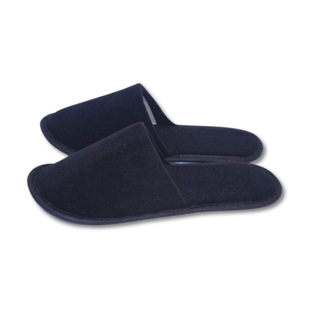Non slip closed toe slippers for safe indoor walking