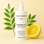 Lemon verbena shower gel with refreshing citrus scent for daily cleansing