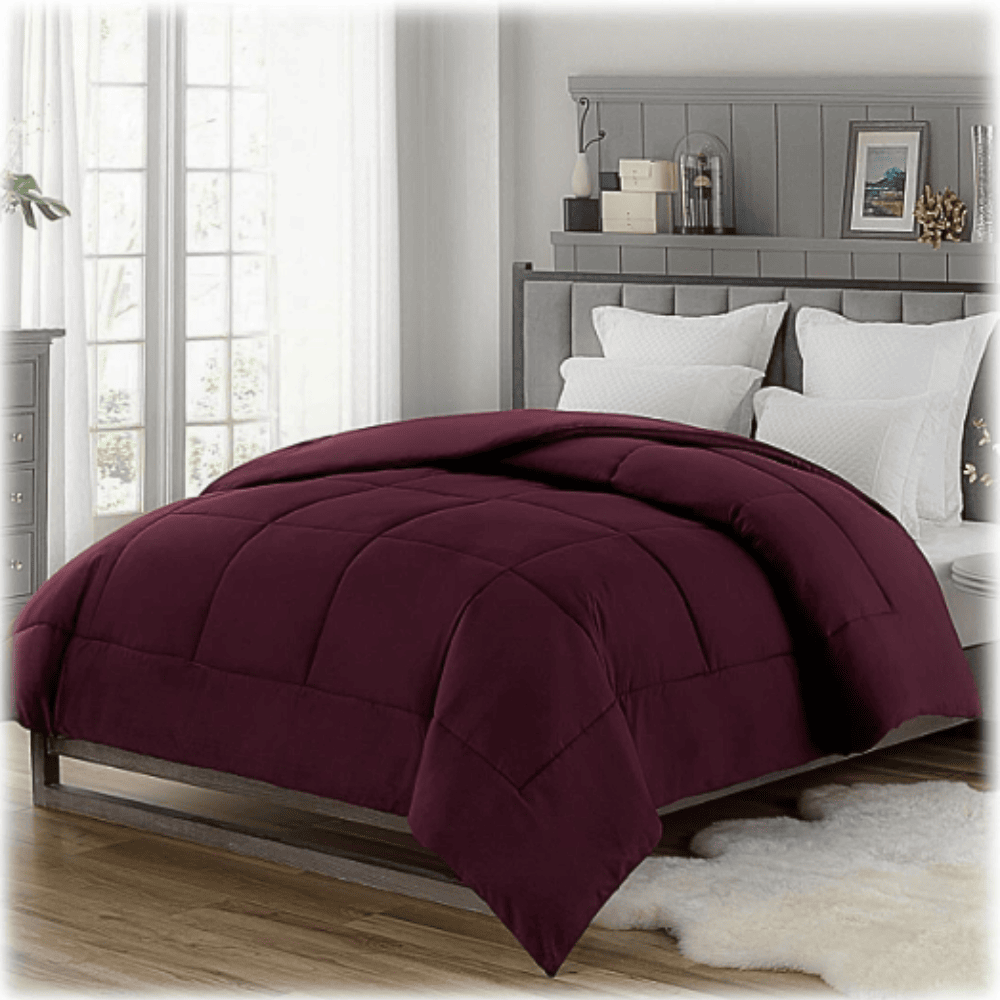 Machine washable heavy fill down alternative comforter for easy care