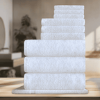 10 Piece Towel set Hotel-quality towels offering softness, strength, and quick drying