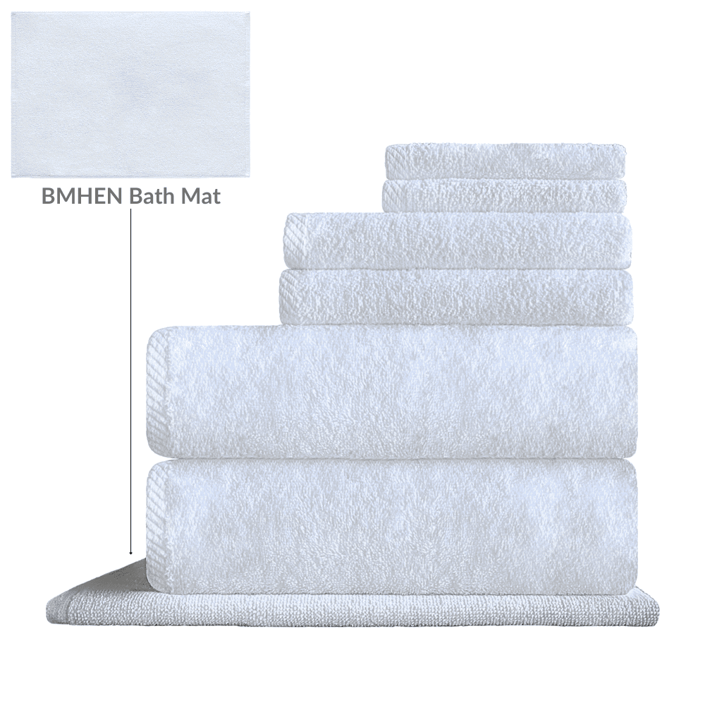 7 Pc towel set Premium hotel spa towels made from a high-GSM cotton blend