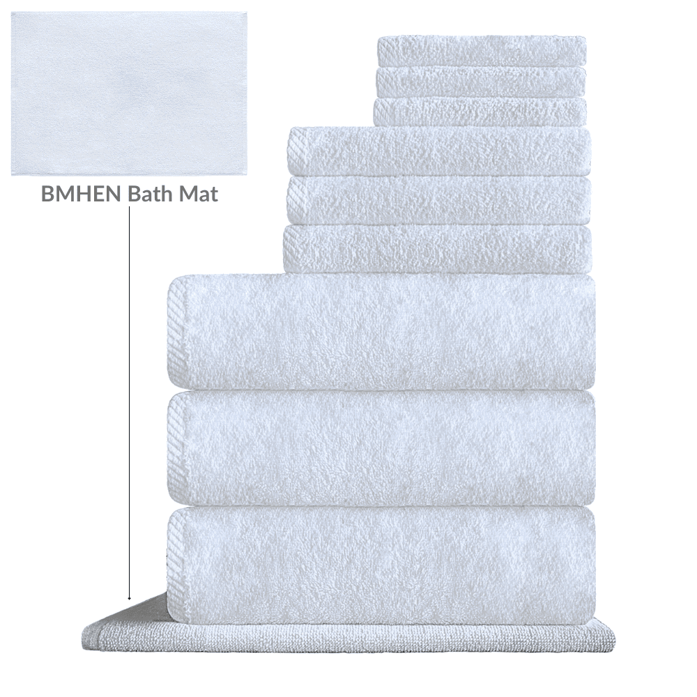 10 Pc of towel set Color-fast and durable spa towels made for repeated laundering