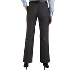 Professional dark grey slack pants made from poly-viscose fabric with permanent crease for a polished look