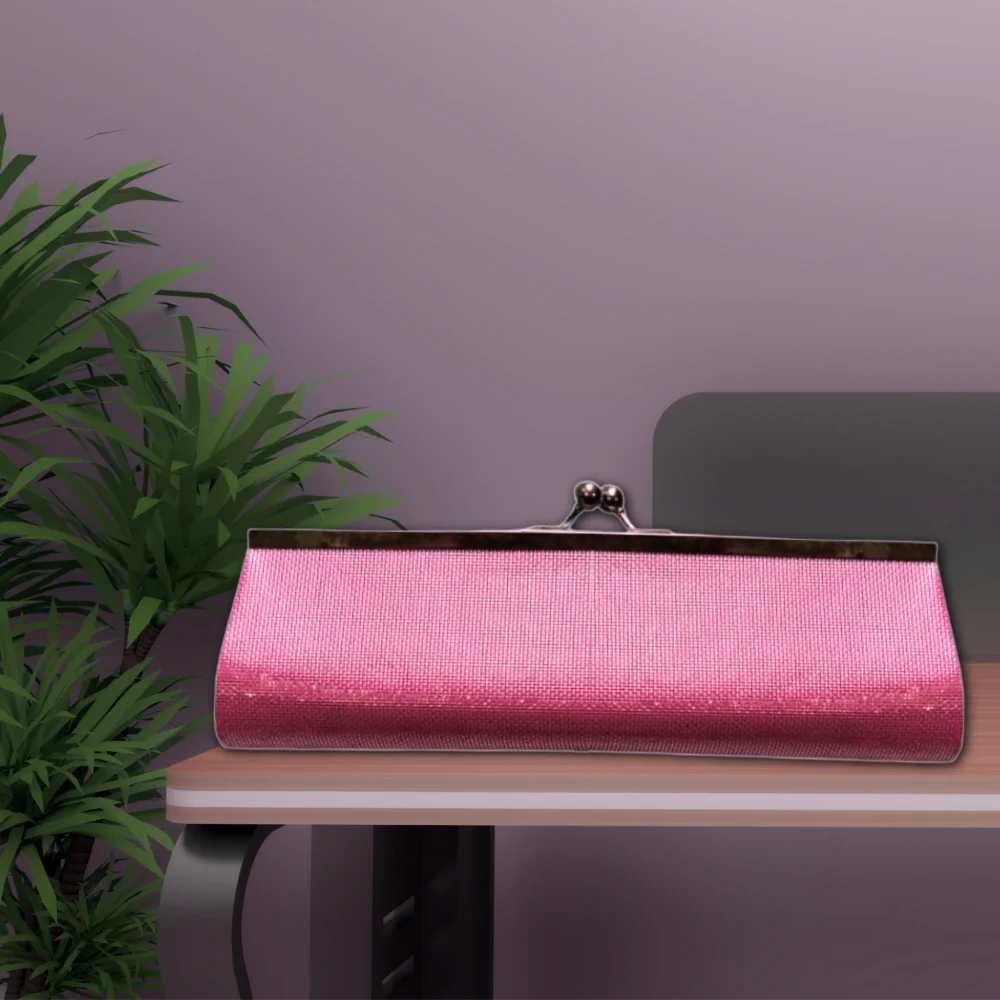 Chic pink clutch accessory adding glamour and sophistication to any outfit