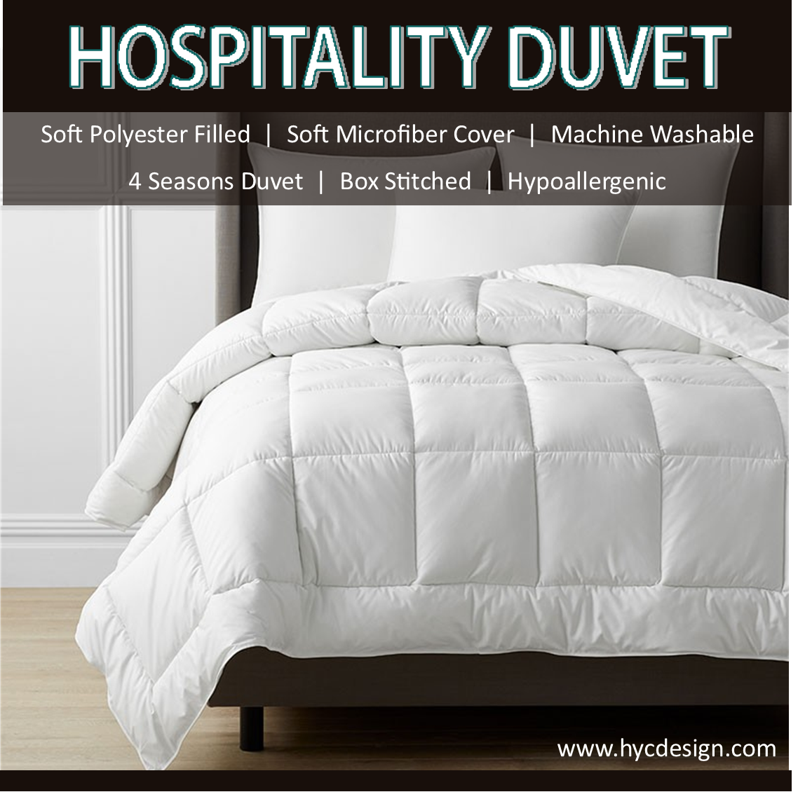 Ultra-soft breathable silk-touch duvet insert fabric machine washable hypoallergenic