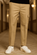 Straight leg cargo pants designed for durable daily wear, featuring functional pockets for work or uniform use.