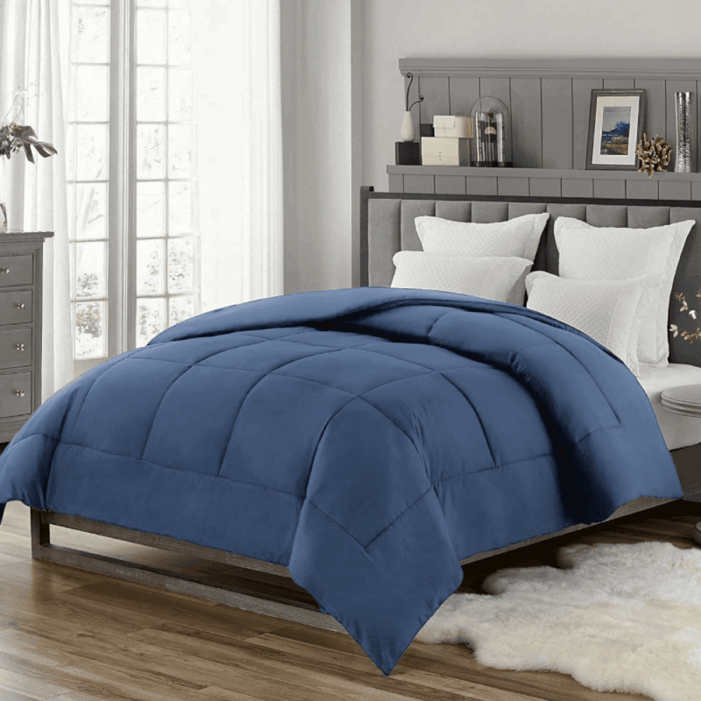 Breathable lightweight comforter designed for summer and warm-weather comfort Indigo