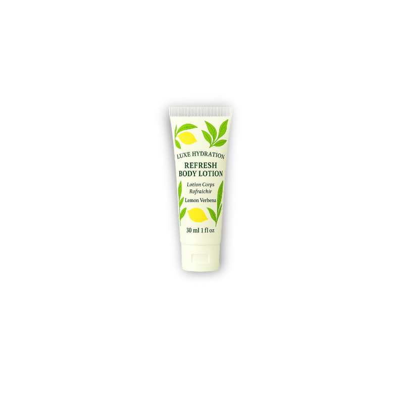 Fast-absorbing lemon verbena body lotion with clean refreshing fragrance in 30ml size