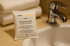 Individually wrapped 30g luxury soap with rich texture and gentle scent comfort, care cleansing
