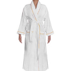 Ultra-soft 100% cotton velour bathrobe for comfort