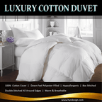 Thick cotton down-feel duvet with fluffy winter-weight insulation
