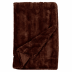Lightweight faux fur throw blanket displayed to show plush texture and soft finish Maroon