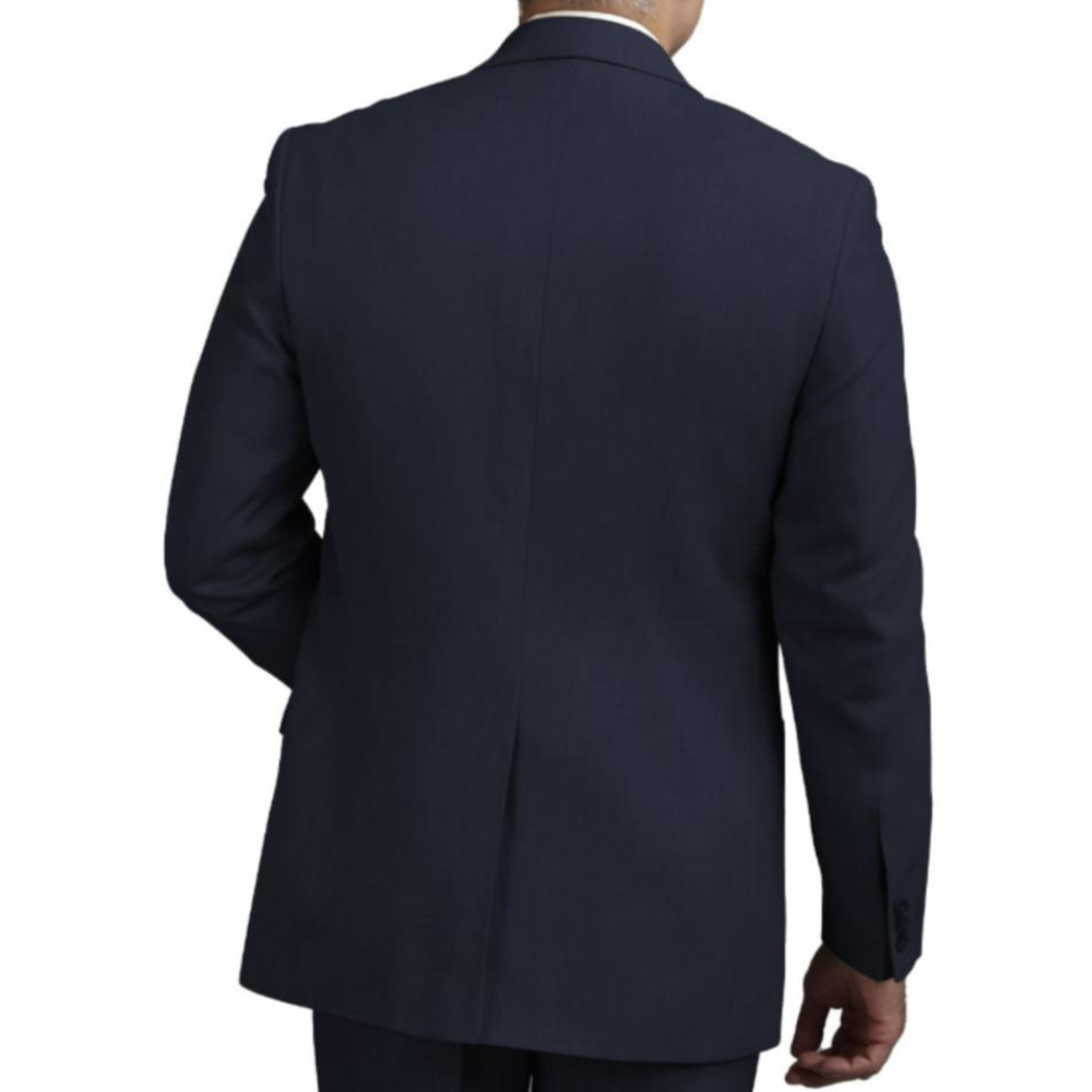 Premium men’s navy blazer made from 100% wool for business and casual wear