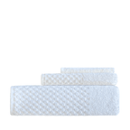 3 Pc towel set Textured square pattern towels offering plush absorbency