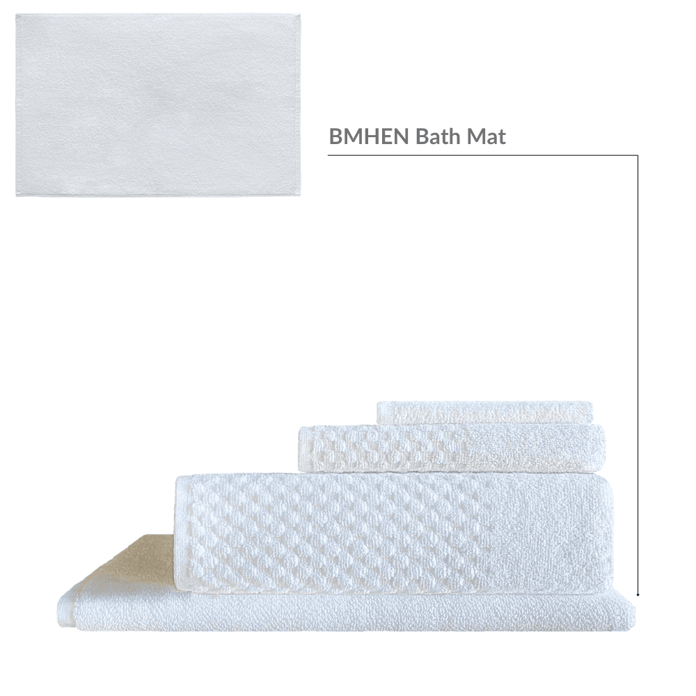 4 Pc towel set Absorbent square pattern towel set with a soft hand feel