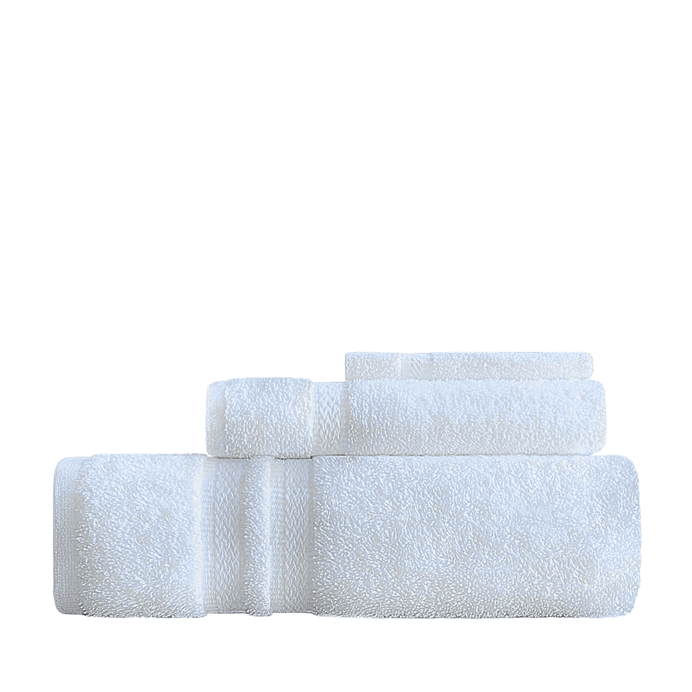 Cotton towels suitable for face hand and bath use with structured dobby border