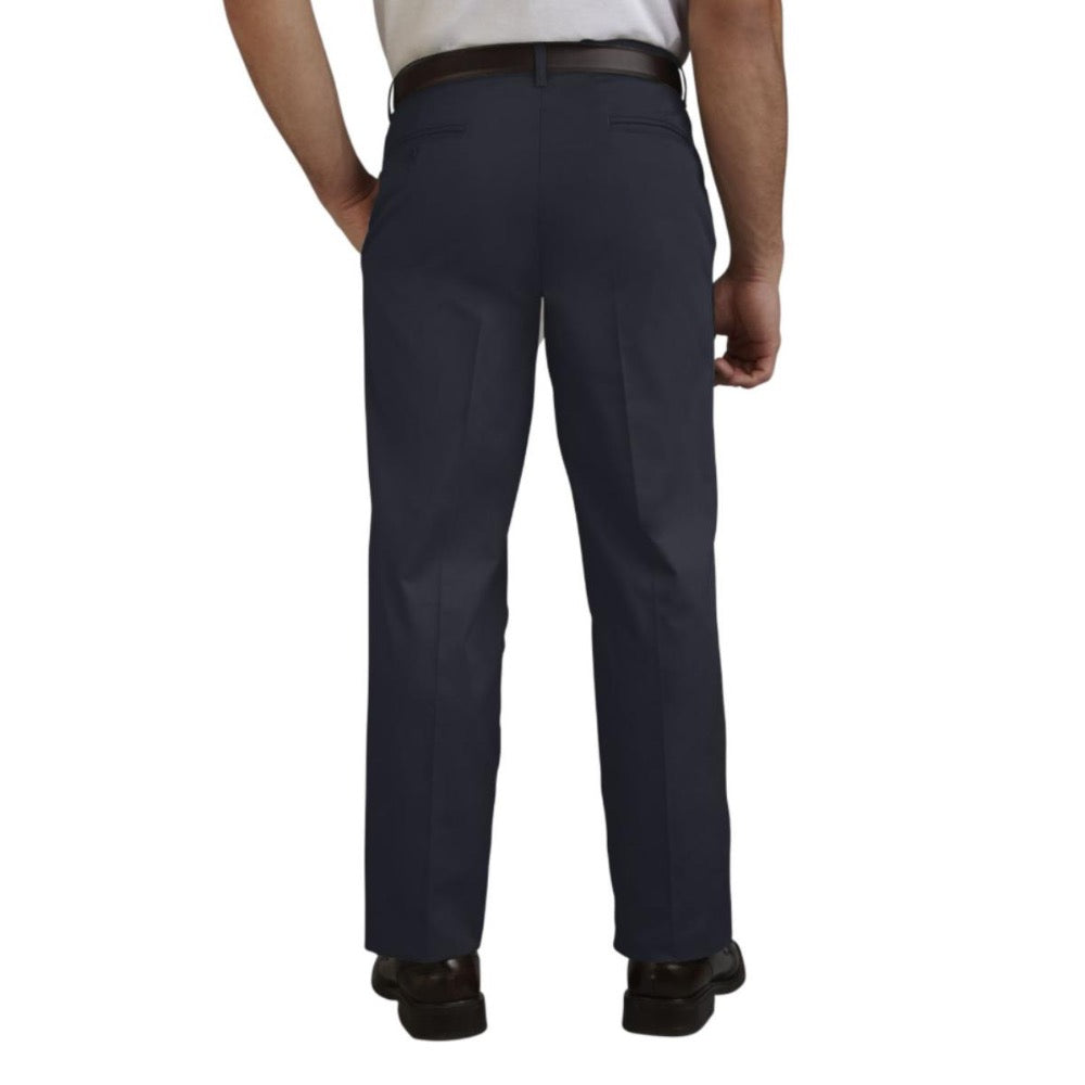 Professional men’s navy trousers designed for formal and business wear with a crisp finish