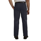 Professional men’s navy trousers designed for formal and business wear with a crisp finish