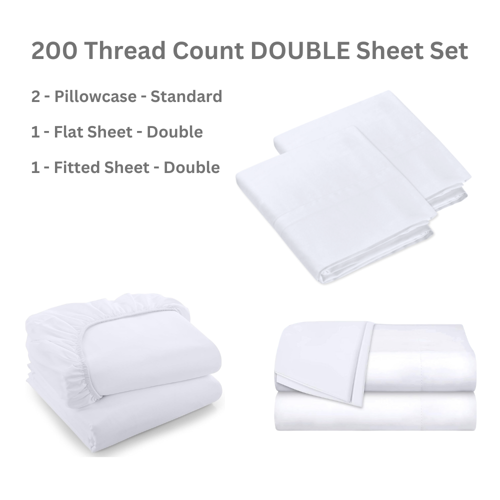 Durable cotton blend bed sheets and pillowcases designed for comfort and easy care