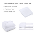 Bedding essentials including pillowcases, flat sheet, and fitted sheets smooth and comfortable touch