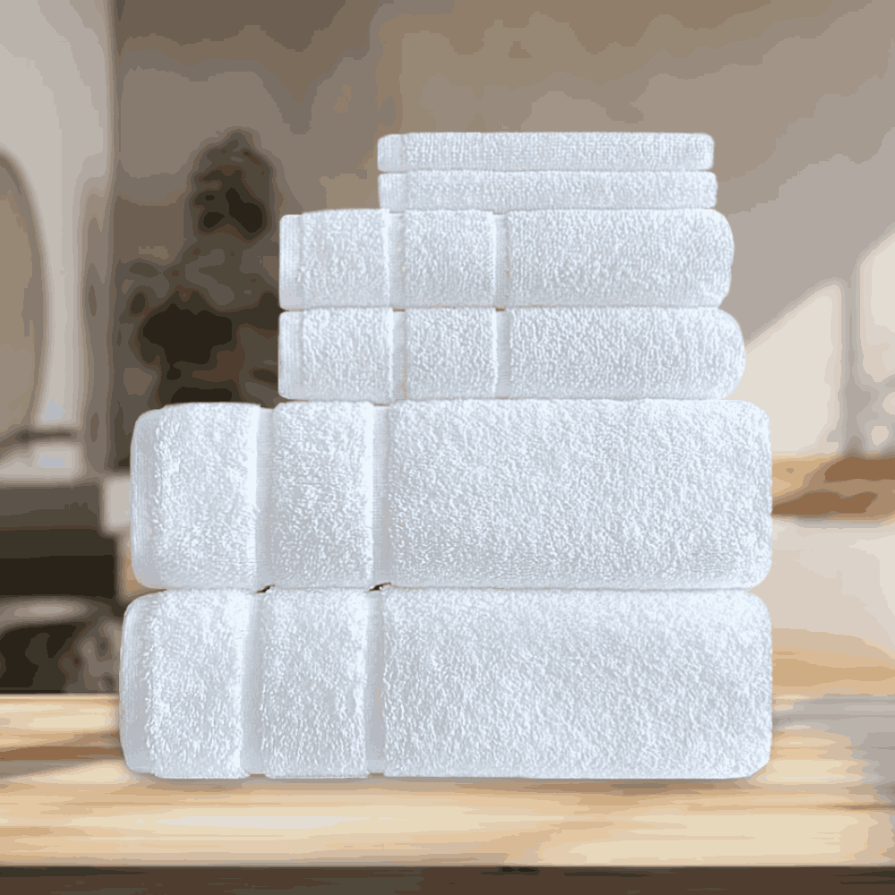 Plush cotton towel set designed for long-lasting use classic luxury towels combining softness and strength