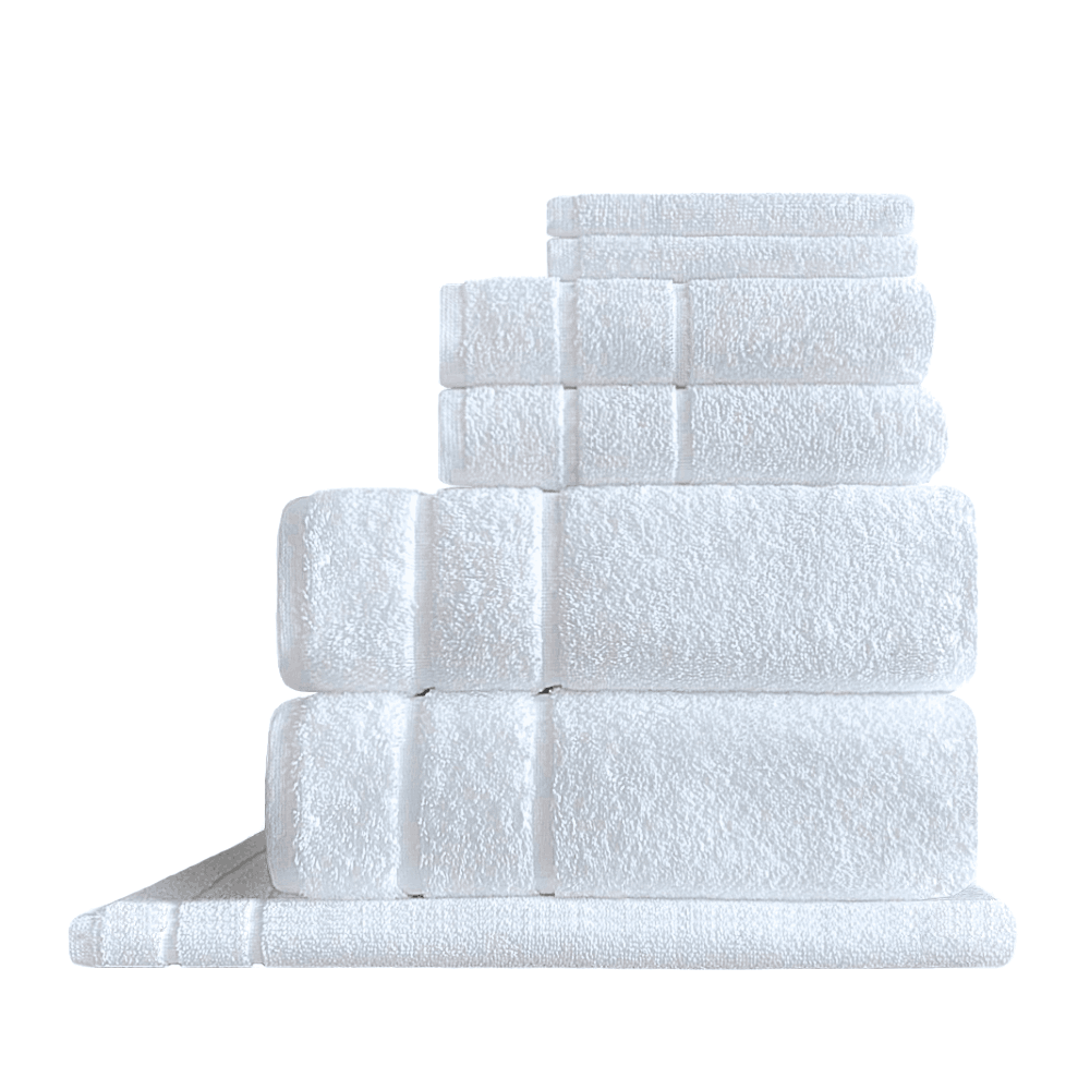 Soft and absorbent classic cotton bath towel set for everyday bathroom use
