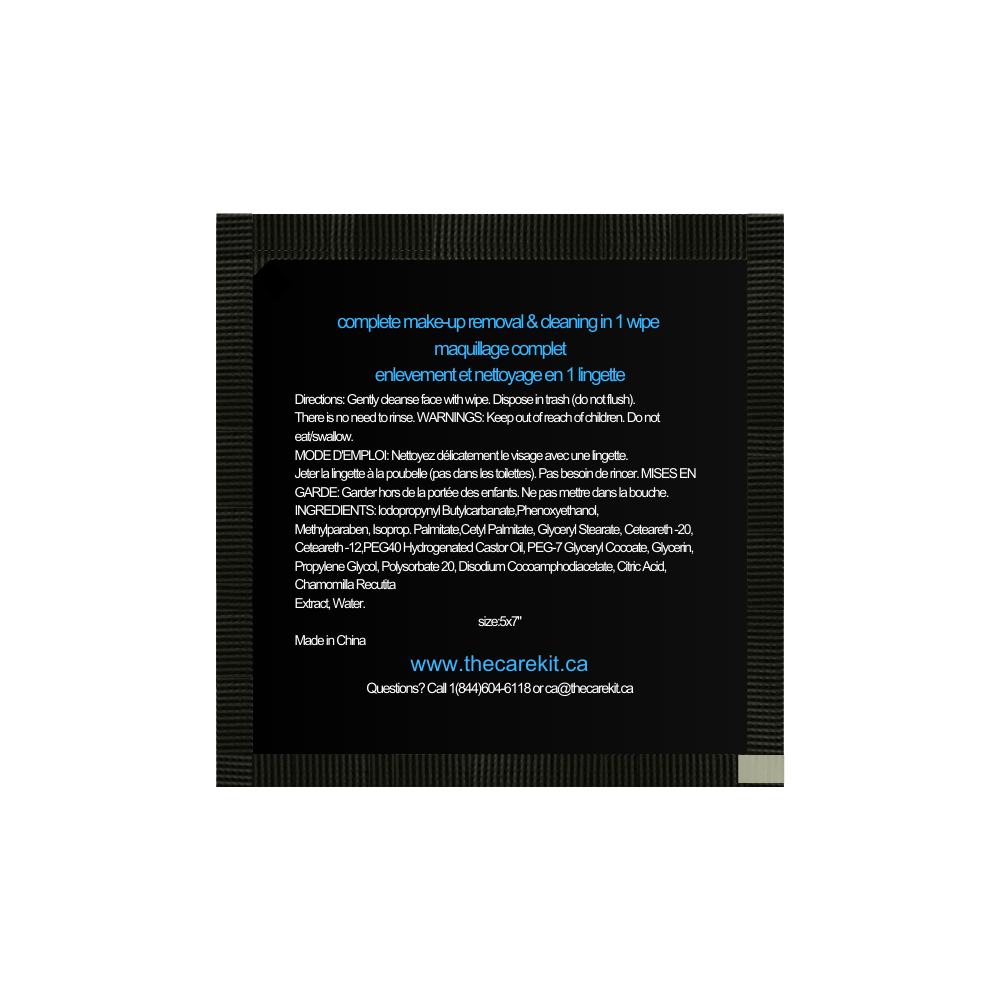 Biodegradable makeup remover wipes for sensitive skin