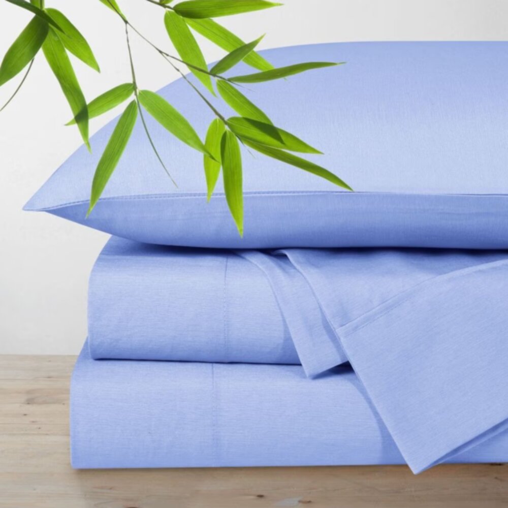 Bamboo blend microfiber sheet set with breathable soft fabric