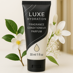 Luxury fragrance hair conditioner with lightweight detangling formula and elegant floral musk scent