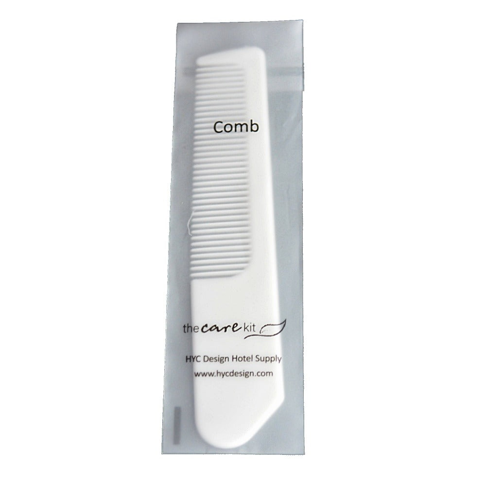 Individually bagged disposable hair comb for clean single use