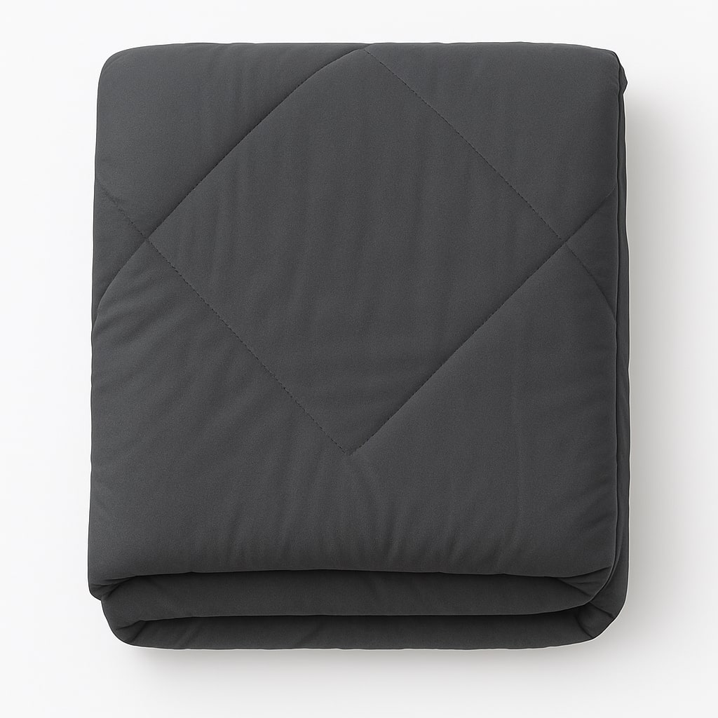 Cotton-feel duvet with hypoallergenic polyester fill and box-stitched design