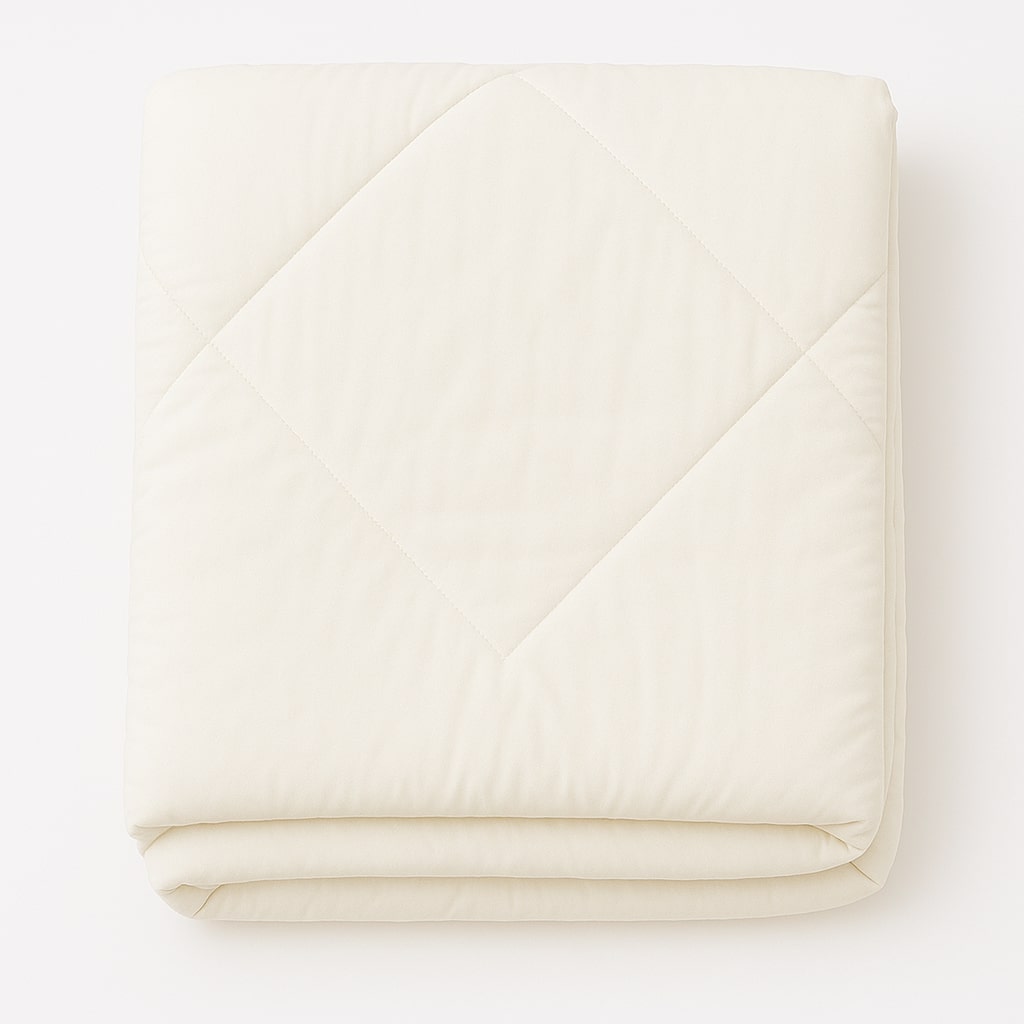 Breathable cotton-feel duvet creating a calm and comfortable sleep environment white