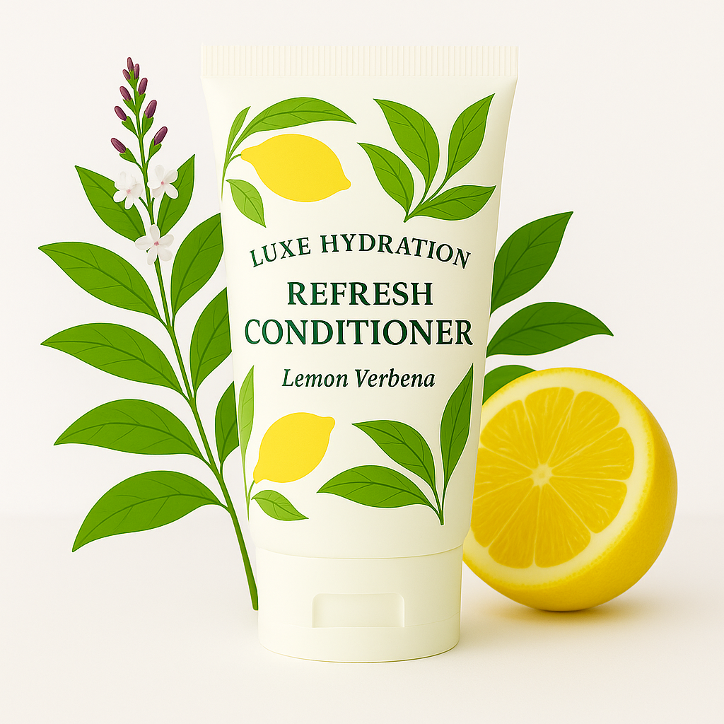 Premium lemon verbena hair conditioner designed to soften, smooth, and restore shine
