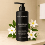 Fragrance shower gel with a gentle foaming formula designed for daily cleansing