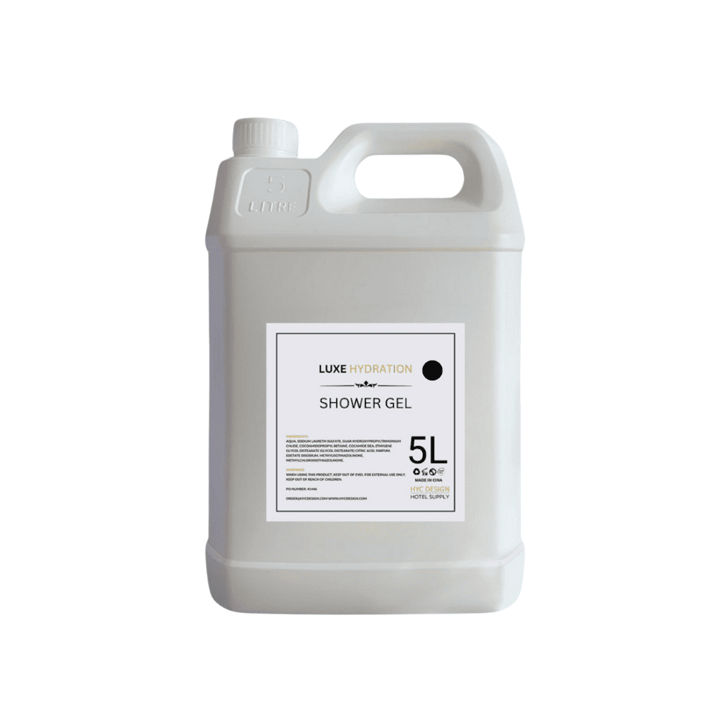 Luxury 5L shower gel refill with fragrance scent