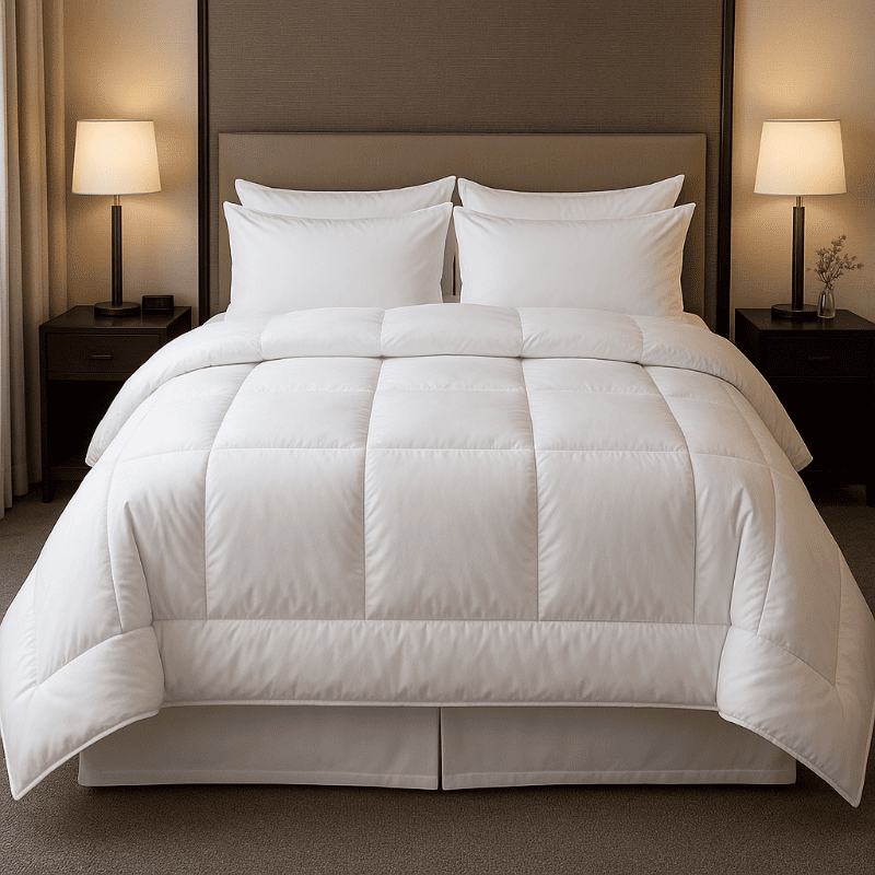Soft and breathable duvet insert creating a peaceful sleep atmosphere